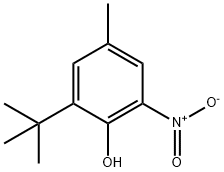 2-TERT-BUTYL-4-METHYL-6-NITROPHENOL, 70444-48-3, 结构式