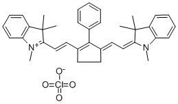 1,3,3-TRIMETHYL-2-(2-(2-PHENYL-3-(2-(1,3,3-TRIMETHYL-1H-2(3H)- INDOLIDENE)ETHYLIDENE)-1-CYCLOPENTENYL)ETHENYL)-3H-INDOLIUM PERCHLORATE Struktur