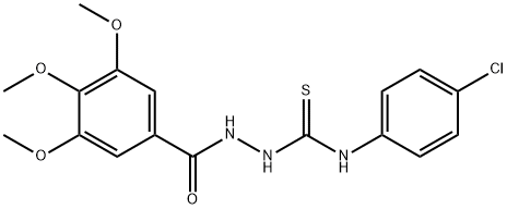 N-(4-chlorophenyl)-2-(3,4,5-trimethoxybenzoyl)-1-hydrazinecarbothioamide Struktur