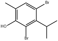 2,4-ジブロモ-3-イソプロピル-6-メチルベンゼノール 化学構造式