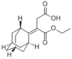 2-アダマンチリデンコハク酸モノエチル 化学構造式
