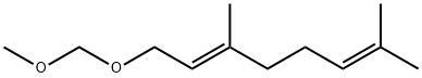 (E)-1-(methoxymethoxy)-3,7-dimethylocta-2,6-diene Struktur