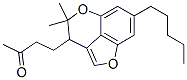 4-(3,4-ジヒドロ-4,4-ジメチル-7-ペンチルフロ[4,3,2-de][1]ベンゾピラン-3-イル)-2-ブタノン 化学構造式