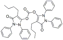 5,5'-[カルボニルビス(オキシ)]ビス(4-ブチル-1,2-ジヒドロ-1,2-ジフェニル-3H-ピラゾール-3-オン) 化学構造式
