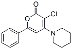 3-chloro-6-phenyl-4-(1-piperidyl)pyran-2-one Struktur