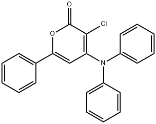 3-chloro-4-(diphenylamino)-6-phenyl-pyran-2-one 结构式
