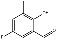 5-フルオロ-2-ヒドロキシ-3-メチルベンズアルデヒド 化学構造式