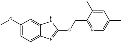 2-[[(3,5-二甲基-2-吡啶基)甲基]硫基]-5-甲氧基-1H-苯并咪唑 结构式