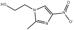 2-(2-メチル-4-ニトロ-1-イミダゾリル)エタノール 化学構造式