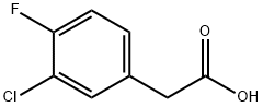 3-クロロ-4-フルオロフェニル酢酸 化学構造式