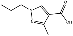 3-メチル-1-プロピル-1H-ピラゾール-4-カルボン酸 化学構造式