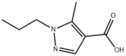 5-メチル-1-プロピル-1H-ピラゾール-4-カルボン酸 化学構造式