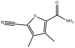 5-氰基-3,4-二甲基噻吩-2-甲酰胺, 70541-97-8, 结构式