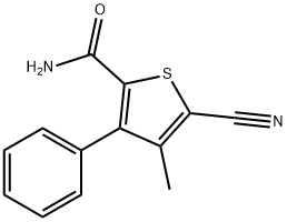 5-CYANO-4-METHYL-3-PHENYL-2-THIOPHENECARBOXAMIDE Struktur