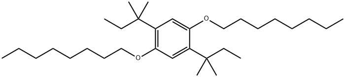 1,4-ジ(オクチルオキシ)-2,5-ジ-tert-ペンチルベンゼン 化学構造式