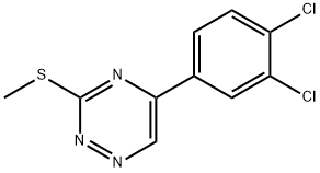 5-(2,4-ジクロロフェニル)-3-メチルチオ-1,2,4-トリアジン 化学構造式