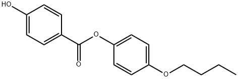 4-Hydroxybenzoic acid 4-butoxyphenyl ester Struktur