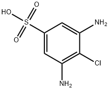 3,5-ジアミノ-4-クロロベンゼンスルホン酸 化学構造式
