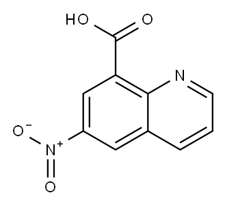 6-硝基-8-喹啉羧酸 结构式