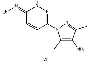3-Hydrazino-6-(3,5-dimethyl-4-amino-1-pyrazolyl)pyridazine dihydrochlo ride Struktur