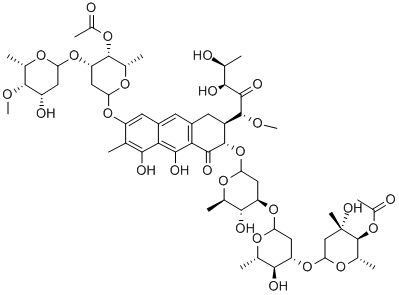 3D-O-(4-O-Acetyl-2,6-dideoxy-3-C-methyl-alpha-L-arabino-hexapyrano-syl)-7-methylolivomycin D