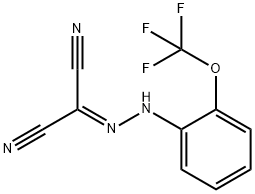 2-[2-[2-(TRIFLUOROMETHOXY)PHENYL]HYDRAZONO]MALONONITRILE Structure