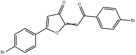 3(2H)-Furanone, 5-(4-bromophenyl)-2-(2-(4-bromophenyl)-2-oxoethylidene )- Struktur