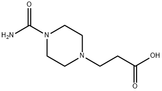 3-(4-CARBAMOYL-PIPERAZIN-1-YL)-PROPIONIC ACID Structure