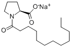 N-十二碳酰-L-脯氨酸钠,70609-63-1,结构式