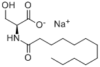 N-十二碳酰-L-丝氨酸钠 结构式