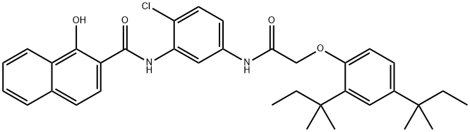 N-[5-[[[2,4-bis(1,1-dimethylpropyl)phenoxy]acetyl]amino]-2-chlorophenyl]-1-hydroxynaphthalene-2-carboxamide Structure