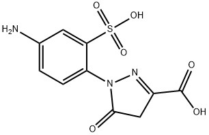 1-(4-amino-2-sulphophenyl)-4,5-dihydro-5-oxo-1H-pyrazole-3-carboxylic acid Structure