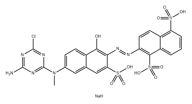 trisodium 2-[[6-[(4-amino-6-chloro-1,3,5-triazin-2-yl)methylamino]-1-hydroxy-3-sulphonato-2-naphthyl]azo]naphthalene-1,5-disulphonate 