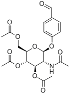 4'-FORMYLPHENYL 2-ACETAMIDO-3,4,6-TRI-O-ACETYL-2-DEOXY-BETA-D-GLUCOPYRANOSIDE Struktur