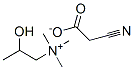 (2-hydroxypropyl)trimethylammonium cyanoacetate Structure