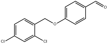 4-[(2,4-ジクロロベンジル)オキシ]ベンゼンカルブアルデヒド 化学構造式