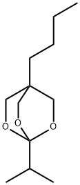 4-butyl-1-(1-methylethyl)-2,6,7-trioxabicyclo[2.2.2]octane Struktur