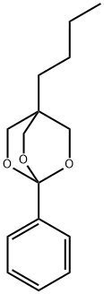 4-butyl-1-phenyl-2,6,7-trioxabicyclo[2.2.2]octane Struktur
