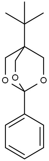 1-フェニル-4-tert-ブチル-2,6,7-トリオキサビシクロ[2.2.2]オクタン 化学構造式