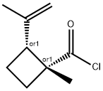 Cyclobutanecarbonyl chloride, 1-methyl-2-(1-methylethenyl)-, cis- (9CI) Struktur
