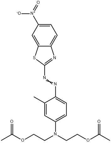 2,2'-[[3-methyl-4-[(6-nitrobenzothiazol-2-yl)azo]phenyl]imino]bisethyl diacetate  Structure