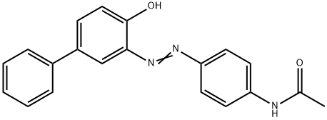 N-[4-[(4-ヒドロキシ[1,1'-ビフェニル]-3-イル)アゾ]フェニル]アセトアミド 化学構造式