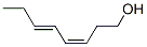 3,5-Octadien-1-ol, (3Z,5E)- 化学構造式