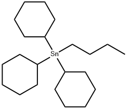 丁基(三环己基)锡烷, 7067-44-9, 结构式