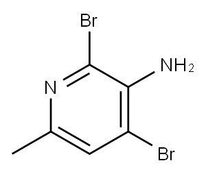 3-Amino-2,4-dibromo-6-picoline Structure