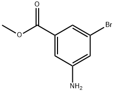 3-アミノ-5-ブロモ安息香酸メチル 化学構造式