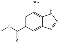 1H-Benzotriazole-5-carboxylicacid,7-amino-,methylester(9CI) Struktur