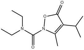 2(5H)-Isoxazolecarboxamide,  N,N-diethyl-3-methyl-4-(1-methylethyl)-5-oxo-|