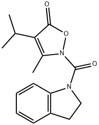 1H-Indole,  2,3-dihydro-1-[[3-methyl-4-(1-methylethyl)-5-oxo-2(5H)-isoxazolyl]carbonyl]-  (9CI)|