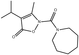 1H-Azepine,  hexahydro-1-[[3-methyl-4-(1-methylethyl)-5-oxo-2(5H)-isoxazolyl]carbonyl]-  (9CI) Structure